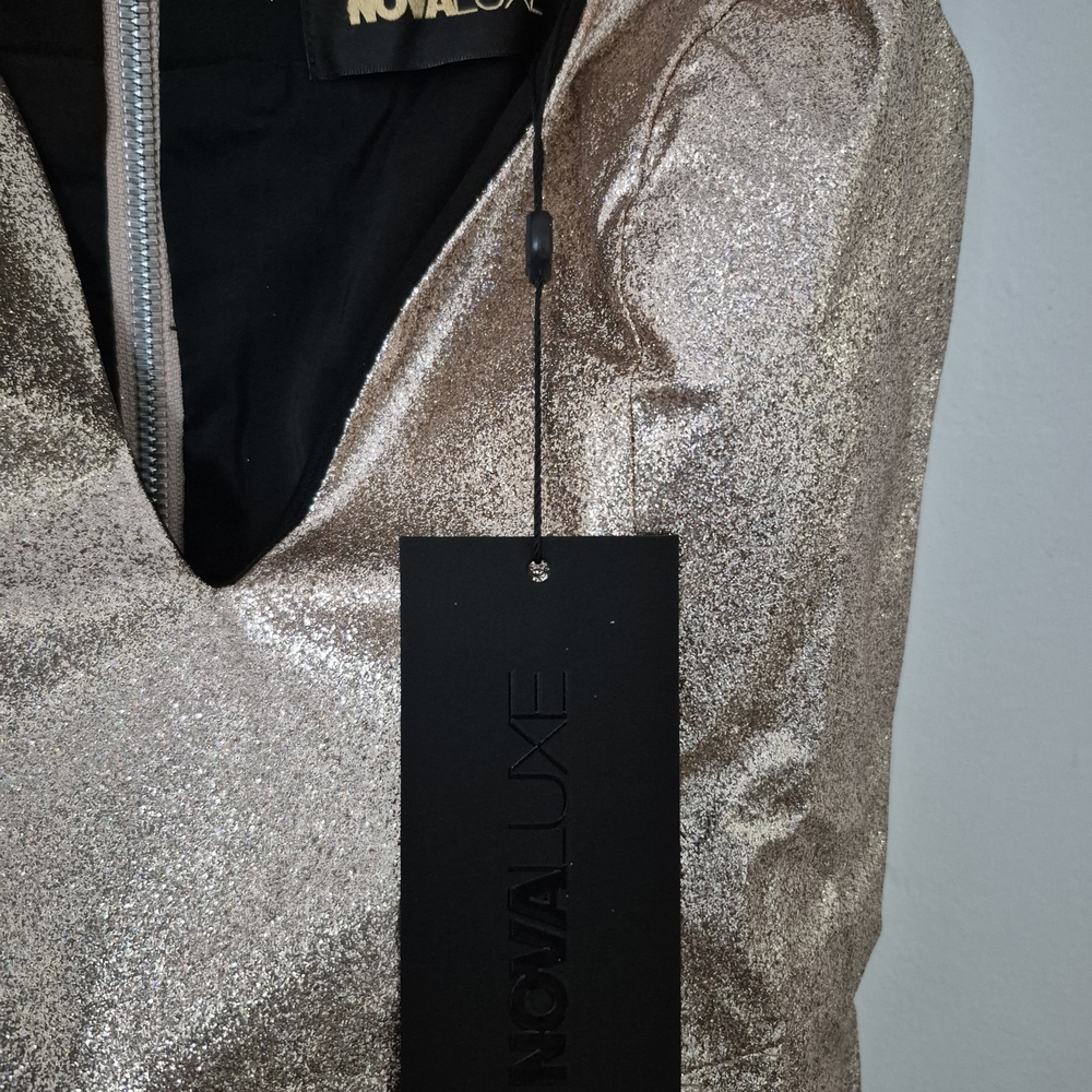 Fashion Nova Rose Gold Metallic Mini Dress - Picture 5 of 5